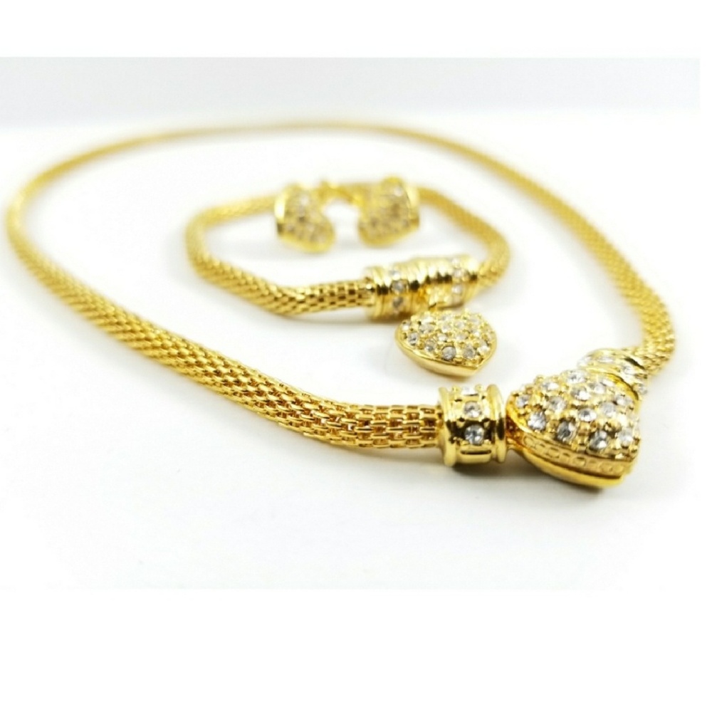 Crystal Heart Magnetic Necklace Bracelet Earrings